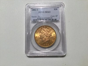 1882-S Liberty Gold Double Eagle $20 PCGS MS62 - Picture 1 of 6