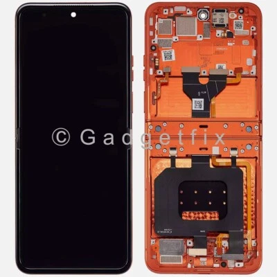Para Motorola Razr 50 XT2453 Pantalla OLED LCD Pantalla Táctil Digitalizador Marco Naranja Foto 1 de 4