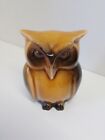 Brown and Black Ornate Ceramic Owl 9.5cmH 