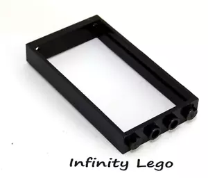 6 LEGO Black Window Frame 1x4x6 Door / Window No Glass (60596) - 6 Pieces - Foto 1 di 1