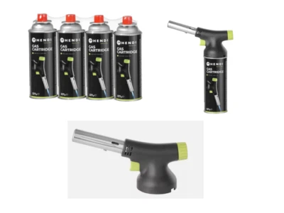 HENDI Jet Crème-Brûlée-Brenner mit/ohne Gaskartusche - Gaskartusche Neu