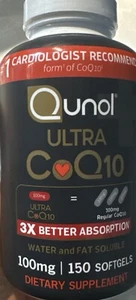 Qunol Ultra CoQ10 100mg Softgels- 3X Better Absorption Coenzyme Q10 Supplements - Picture 1 of 3