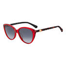 Kate Spade KS Visalia/G/S C94_9O Red /Black Plastic Sunglasses Grey Gradient