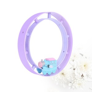 Cartoon Wind-up Rail Train Children Rolling Track Toys Car Educational Clockwork