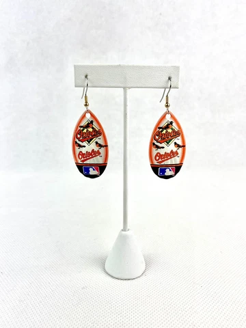 MLB Baltimore Orioles Vintage Teardrop Spinner Women’s Hook Earrings Cover