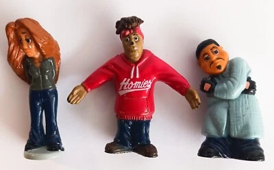 Lote de 3 Figuras Homies Chica Triste Espantapájaros Gruñón Serie 4 PVC 1.75 en 1/32 Foto 1 de 4