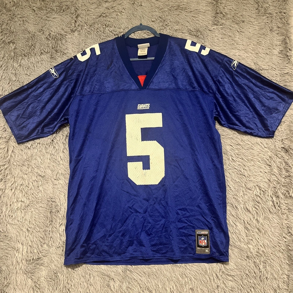 Camiseta de los New York Giants XL Kerry Collins para hombre azul Reebok Foto 1 de 4
