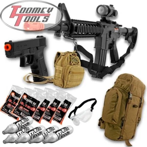 Electric Airsoft Rifle Starter Kit & Gas Powered Umarex Glock 19 and accessories - Picture 1 of 11