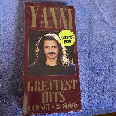 Yanni Greatest Hits 3-CD Long Box Set 27 Songs Cult New Age Long Hair RARE OOP  - Image 1 of 3