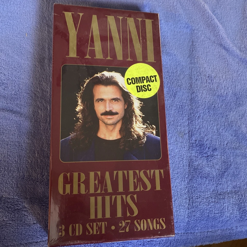 Yanni Greatest Hits 3-CD Long Box Set 27 Songs Cult New Age Long Hair RARE OOP  - Image 1 of 3