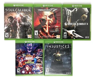 Xbox One 5-Game FIghting Bundle Mortal Kombat, Injustice 2, Tekken & More - Picture 1 of 4