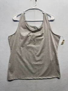 Talbots Outlet Metallic Gray Sleeveless Tank Top XL Rayon Blend - Picture 1 of 6