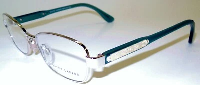  RALPH LAUREN RL 5088 5001 ПОЛИРОВАННЫЕ СЕРЕБРЯНЫЕ И ЗЕЛЕНЫЕ ОЧКИ 140 49 -15 - Изображение 1 из 3