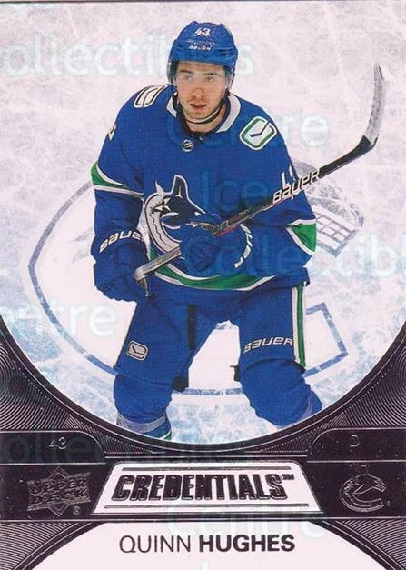2021-22 Upper Deck Credentials #48 Quinn Hughes - Image 1 of 1