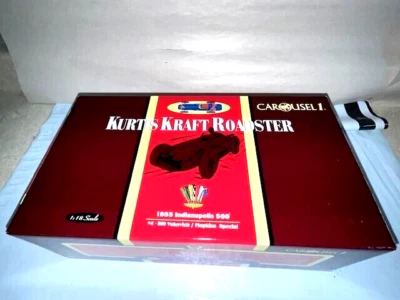 NEW Carousel Kurtis Kraft Roadster 1955 Indy 500 Hopkins #4 Vukovich Car 4502 - Image 1 of 4