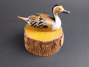 Vintage Decoy Duck Trinket Box Pintail Hong Kong Hard Plastic - Picture 1 of 9