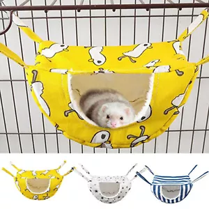 Guinea Pig Rat Hammock Hamster Ferret Hanging Nest Mice Bed Toy Warmer House - Picture 1 of 15