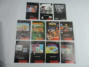 Super Nintendo Authentic Manual Lot #6 Mario Kart Donkey Kong Killer Instinct - Picture 1 of 10