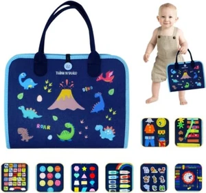 Montessori Felt Busy Board for Toddlers, Interactive Sensory Toy, Quiet Book - Picture 1 of 6
