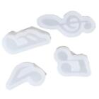 4pcs Silicone Unique Silicone Mould Music Note Silicone Freshie Mould  Candle