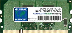 512MB DDR2 144-PIN SODIMM PRINTER RAM (CC416A,DELL, 317-5645, CE483A, MDDR2-512) - Picture 1 of 1