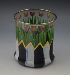 MACKENZIE KINDER GLAS ZIRKUSSTREIFEN UND TULPEN ALTMODISCHES GLAS 3,75" - Bild 1 von 8