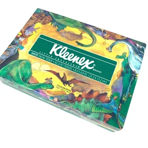 VTG NOS Kleenex Tissue Box Little Travelers Dinosaurs One Box - Picture 1 of 1