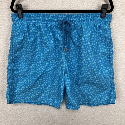 Vilebrequin Mahina Swim Shorts Men’s 2XL Blue Micro Turtles Trunk Board Flaw - Image 1 of 4