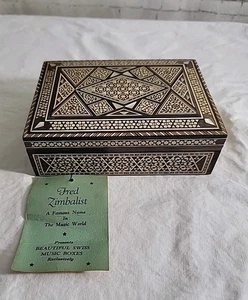 Vintage FRED ZIMBALIST Swiss THORENS (pre-Reuge) Marquetry Music Box - Picture 1 of 14