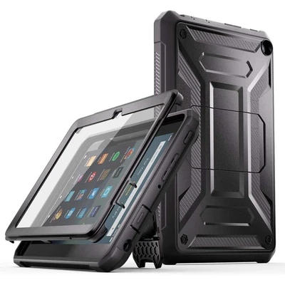 Black Fire HD 8 & HD Plus Tablet Case Full Body Rugged Cover w/ Screen Protector - Image 1 of 3