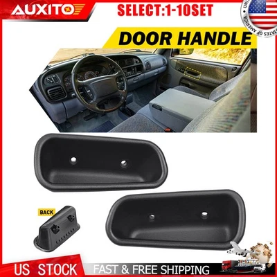 Tazas de manija de tracción de puerta delantera Fit 94-01 Dodge Ram 1500 94-02 Ram 2500 3500 4-40X Foto 1 de 4