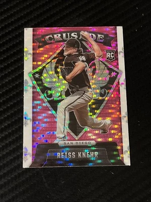 2022 Panini Chronicles Crusade Pink Pulsar Reiss Knehr #21 Rookie RC Padres - Image 1 of 2
