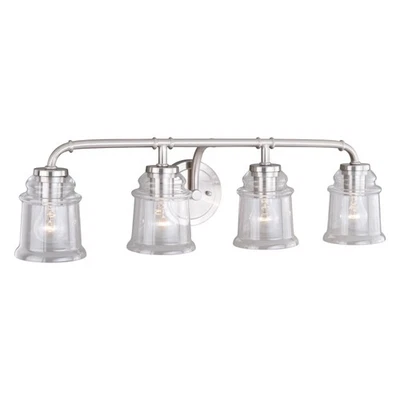 Toledo 4-Light Bathroom Light in Industrial Style 8.25 Inches Tall and 30.5 - Image 1 of 4