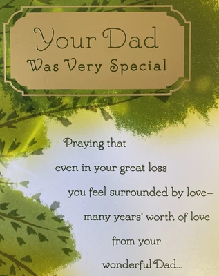 Sympathy Greeting Card Religious Dayspring Your Dad Was Very Special - Image 1 of 4