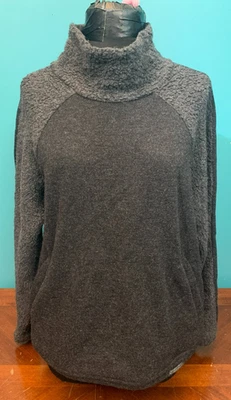 Pullover suelto de mezcla de lana para mujer Prana Lockwood - talla mediana, negro y gris Foto 1 de 4