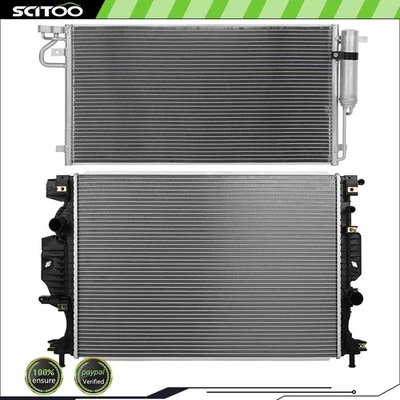 Car Radiator and A/C Condenser Kit Fits 2017 2018 19-2020 Ford Fusion 2.0L 2.5L Foto 1 de 4