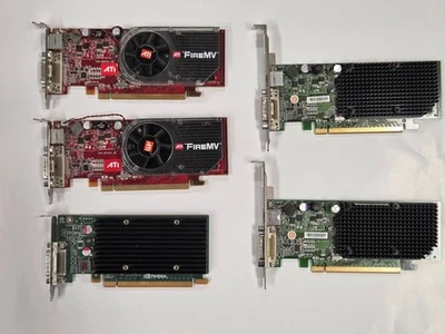 Lot 5 of DMS-59 PCI Graphics Cards NVIDIA, ATI Fire, Dell OEM w/ Splitter Cables - Image 1 of 3