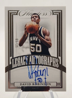 David Robinson 2022 Panini Flawless Collegiate Legacy Autographs /25 #LA-DRO - Image 1 of 3