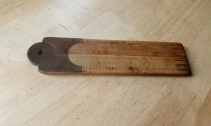 Vintage Rabone 2 Foot Folding Ruler Boxwood & Brass  no 1380 - Picture 1 of 4
