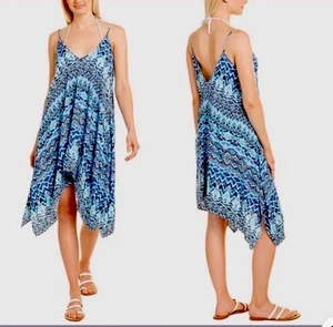 La Blanca Resort Wear Swim Cover Up Small Medium Blue Watercolors NWT $114 - Picture 1 of 4