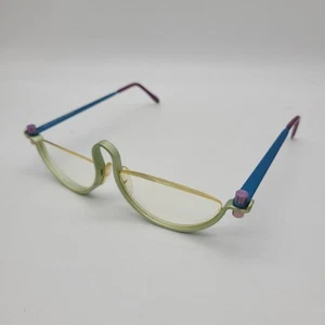 Vintage Gail Spence No. One 4200 Blue Purple Green Optic Studio Denmark Glasses - Picture 1 of 6