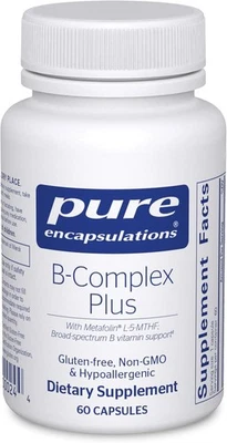 Pure Encapsulations B-Complex Plus - Vitaminas B 60 unidades (pacote com 1)  - Imagem 1 de 4