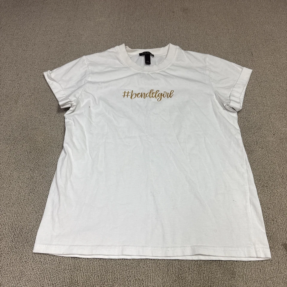 Top Henri Bendel blanco manga corta para mujer talla única Foto 1 de 4