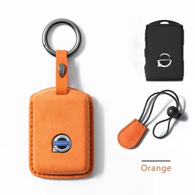 For VOLVO S60 S90 V60 V90 XC90 XC60 Leather Remote Key Fob Case Cover Shell US Foto 1 de 4