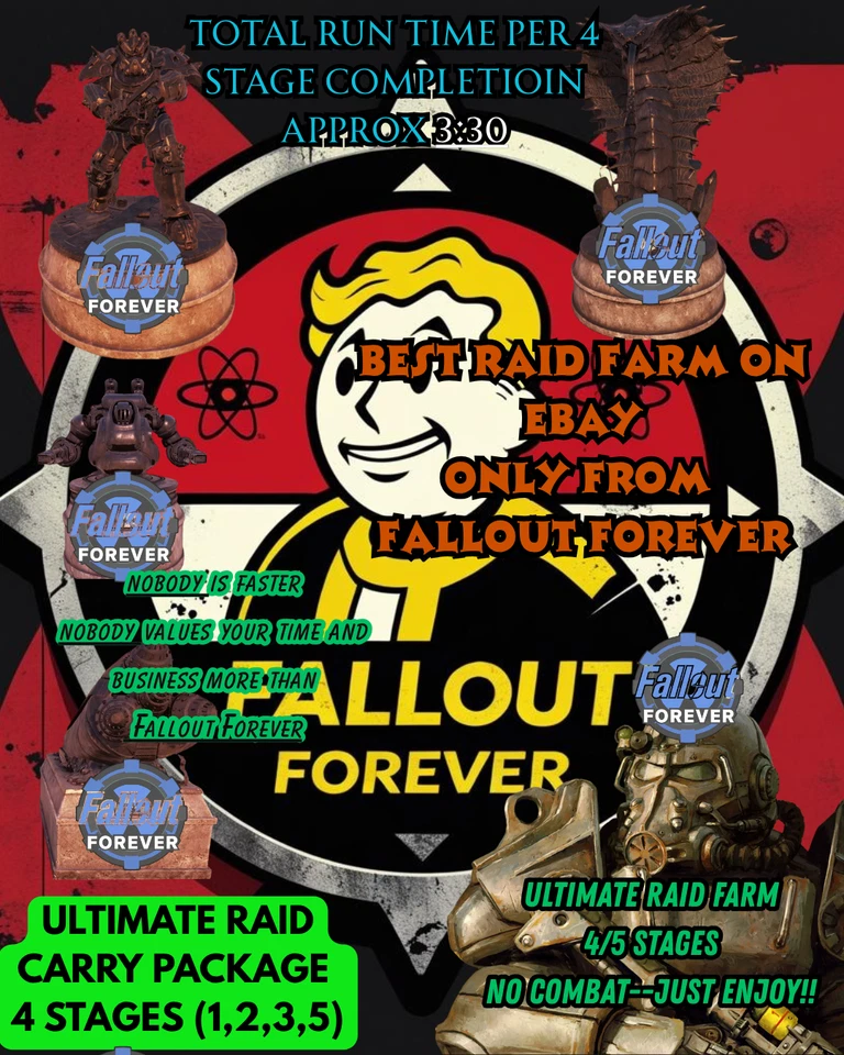 Fallout 76 PC RAID Carry Service |4 Stage Completion (1,2,3,5) | MAX Rewards 20x - Image 1 of 2