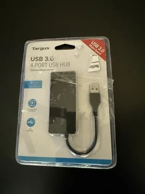 Laptop Targus 4-Port USB 3.0 Hub (ACH124US), Black (ACH154) - NEW & SEALED! - Image 1 of 2