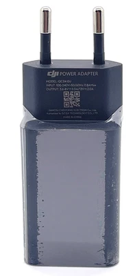 Genuine DJI QC24 Power Adapter 24W USB Fast Charger (3.6-8V/3A ) - EU Plug - Image 1 of 3