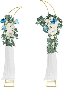 Set di 2 grandi fogli curvi in metallo dorato, per cerimonie e feste FA036 - Imagen 1 de 7