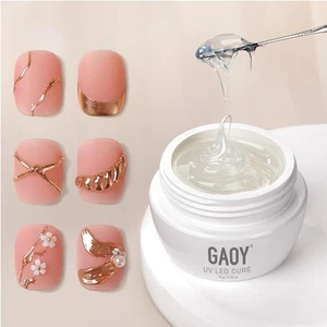GAOY 3D Sculpting Gel for Nail Art, Semi-solid 0.53 Fl Oz (Pack of 1), Clear - Picture 1 of 6
