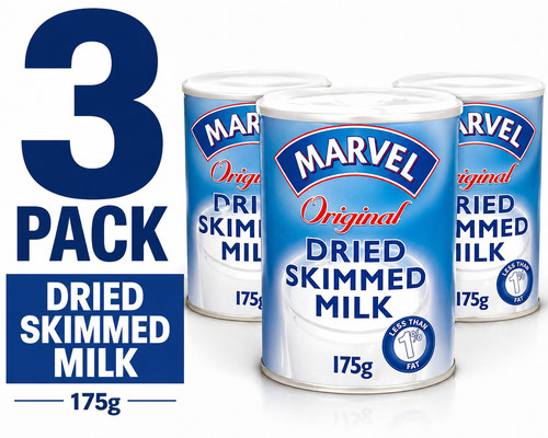 Marvel Dried Skimmed Milk 3 Pack 175g Bulk Value Low Fat Powder Milk ...